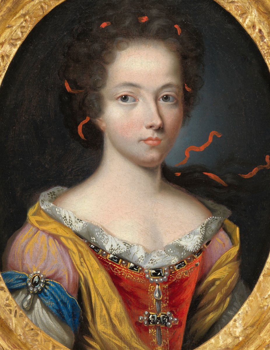 Portrait de jeune princesse, entourage de Pierre Mignard (1612 - 1695)-photo-2