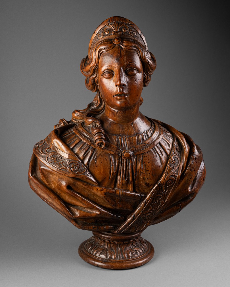 Bust Of A Woman Wearing A Tiara – Louis XIV Period 