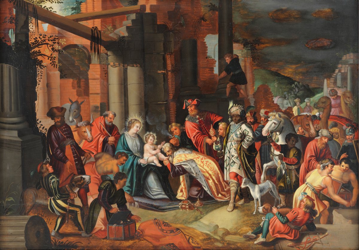 L’Adoration des Mages – Atelier d’Ambrosius I Francken (1544 – 1618)-photo-2