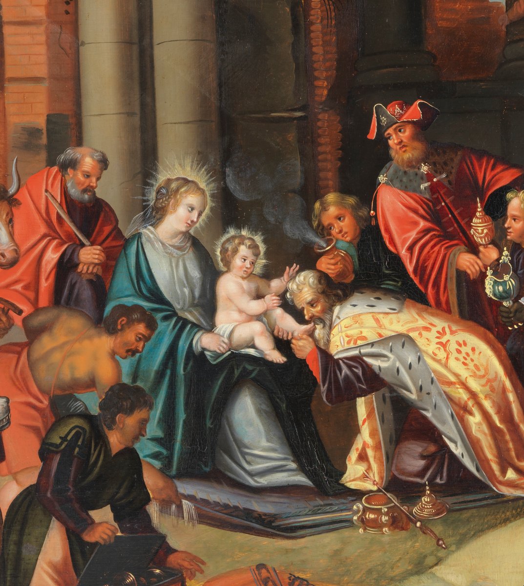 L’Adoration des Mages – Atelier d’Ambrosius I Francken (1544 – 1618)-photo-3