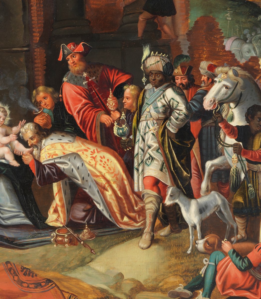 L’Adoration des Mages – Atelier d’Ambrosius I Francken (1544 – 1618)-photo-4