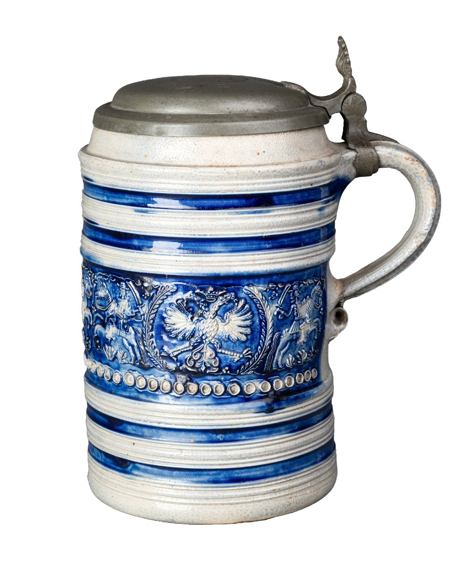 Glazed Stoneware Mug With The Imperial Eagle – Raeren 1689