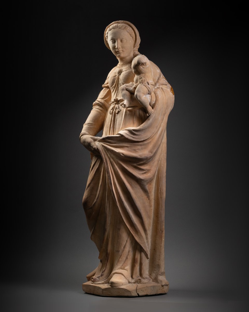 Virgin And Child, Terracotta, Le Mans Workshop, Circa 1580-photo-2