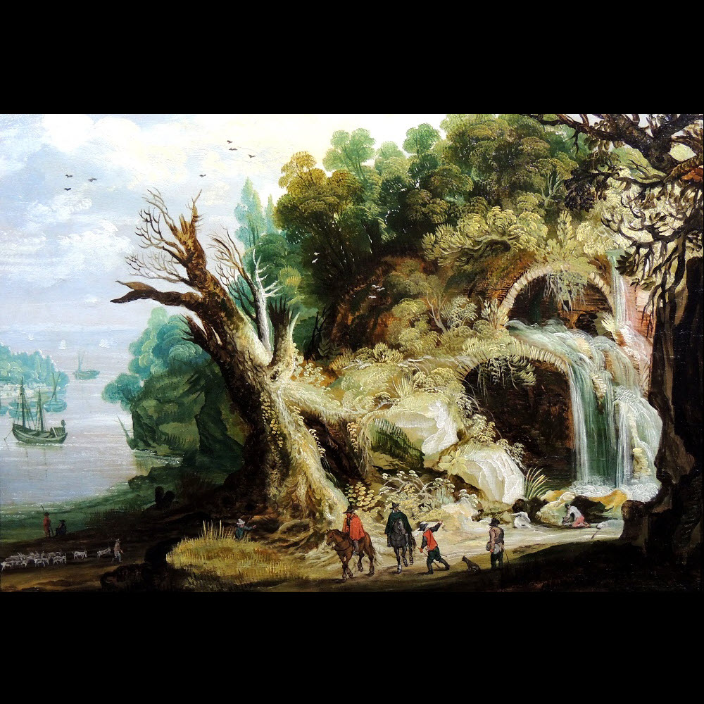 Paysage à la cascade - cercle de Joos de Momper (1564 – 1635)