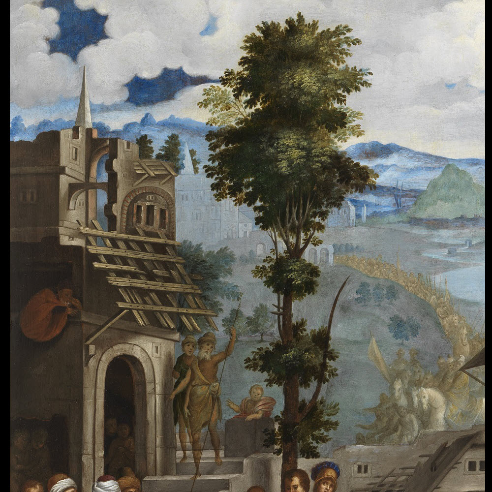 Adoration des Mages – Ecole génoise, entourage de Battista Castello fin XVIème siècle.-photo-1