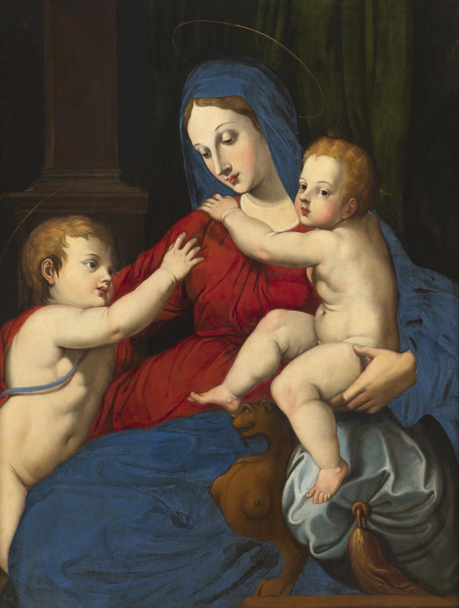 Vierge à l’Enfant et St Jean-Baptiste - Renaissance italienne 