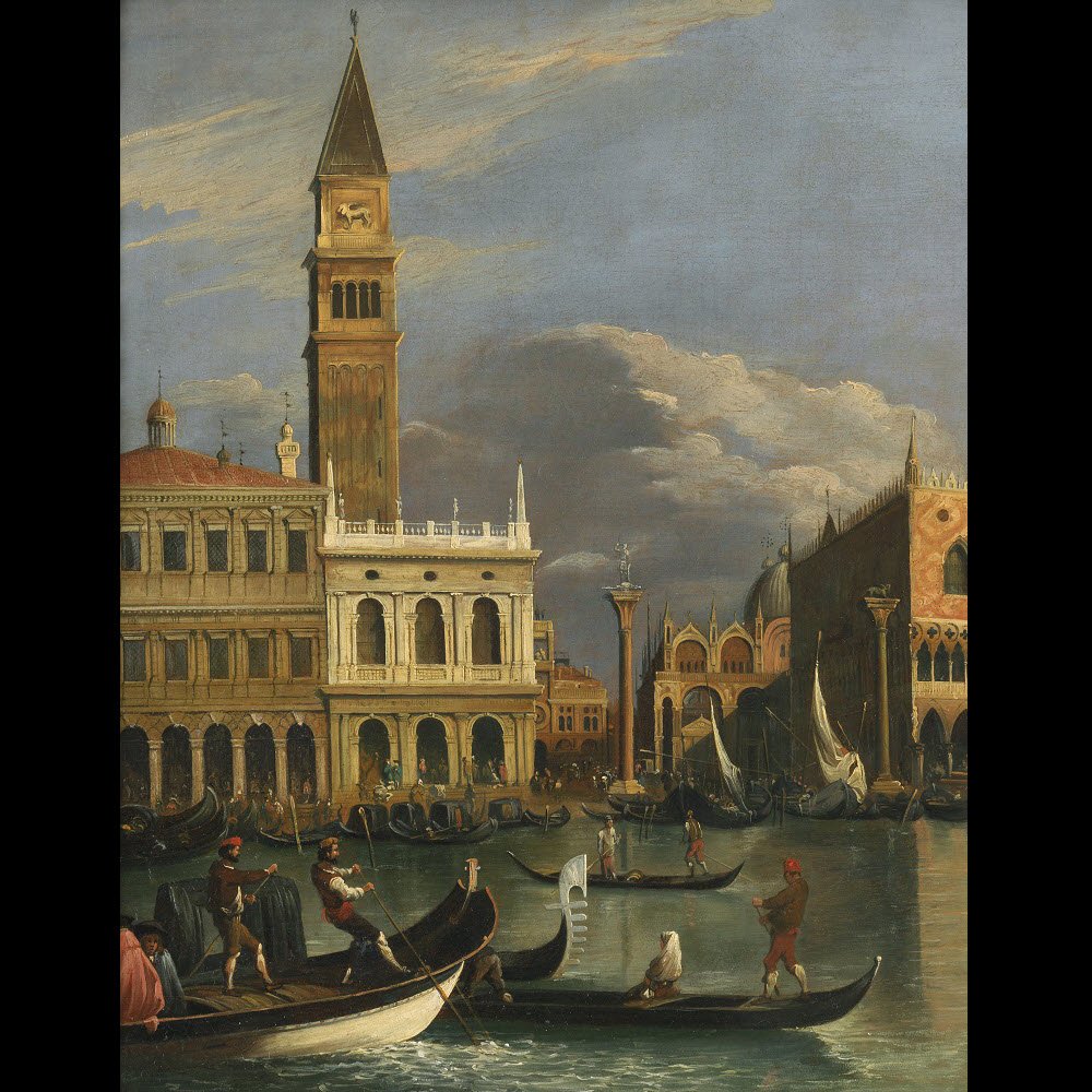 Veduta du Molo de Venise – Ecole de Canaletto – Fin du 18e siècle-photo-3