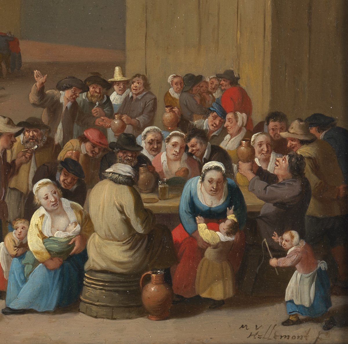 Peasant Rejoicing - Mattheus Van Helmont (1623 - 1679)-photo-2