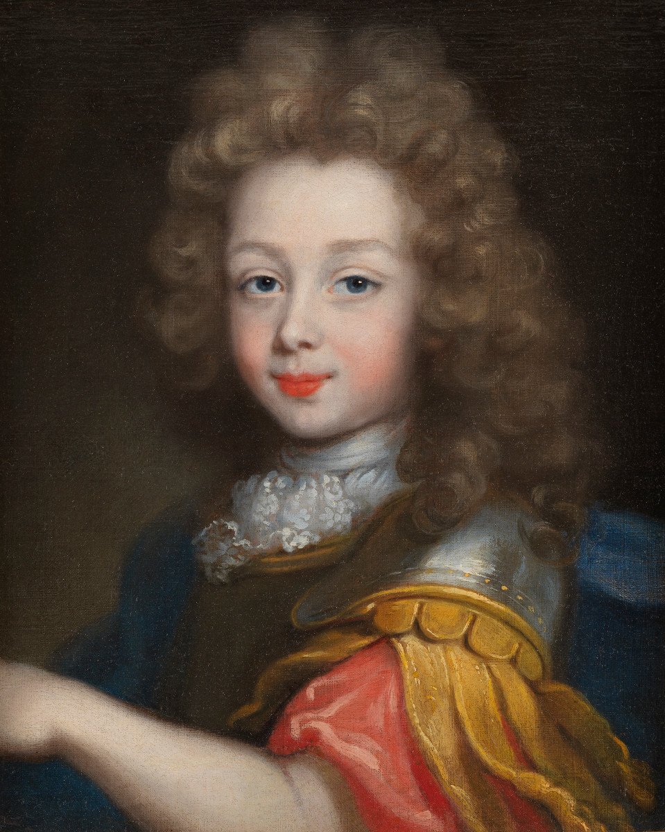 Presumed Portrait Of The Duke Of Maine Circa 1680 - Attributed To Pierre Mignard (1612 - 1695)-photo-2