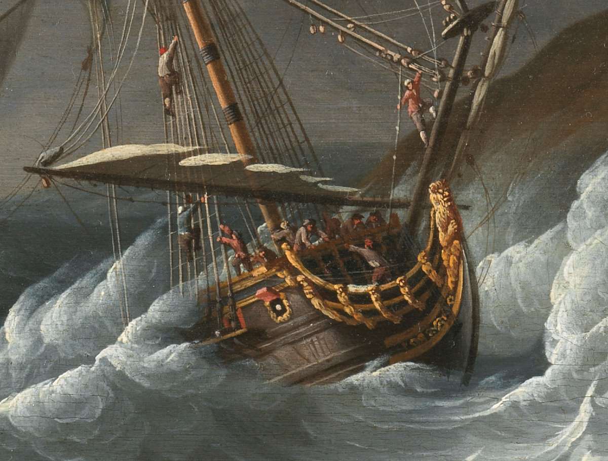 Ships In The Storm – Jan Theunisz Blanckerhoff (1628 – 1669)-photo-4