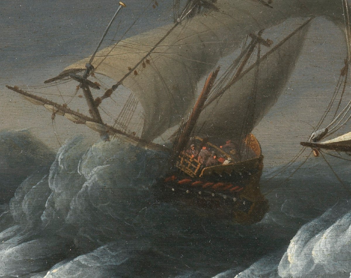 Ships In The Storm – Jan Theunisz Blanckerhoff (1628 – 1669)-photo-1