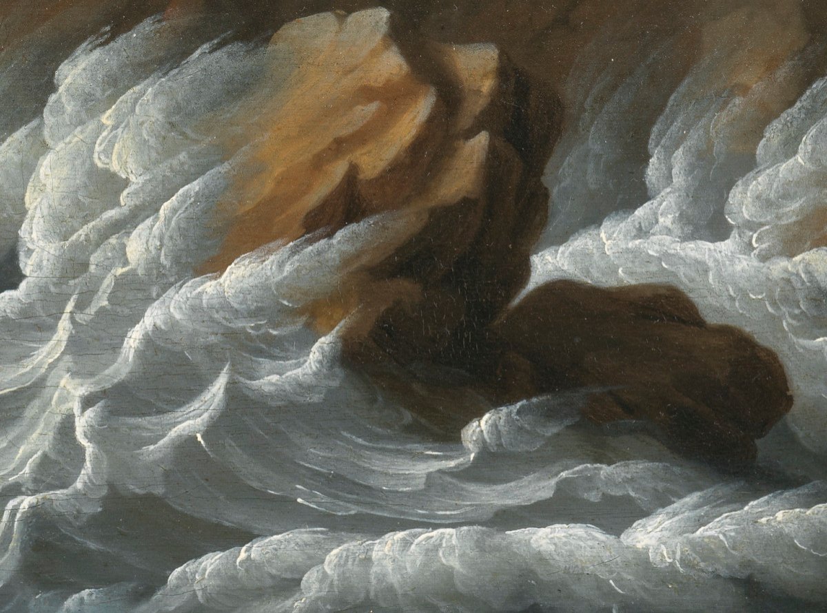 Ships In The Storm – Jan Theunisz Blanckerhoff (1628 – 1669)-photo-2