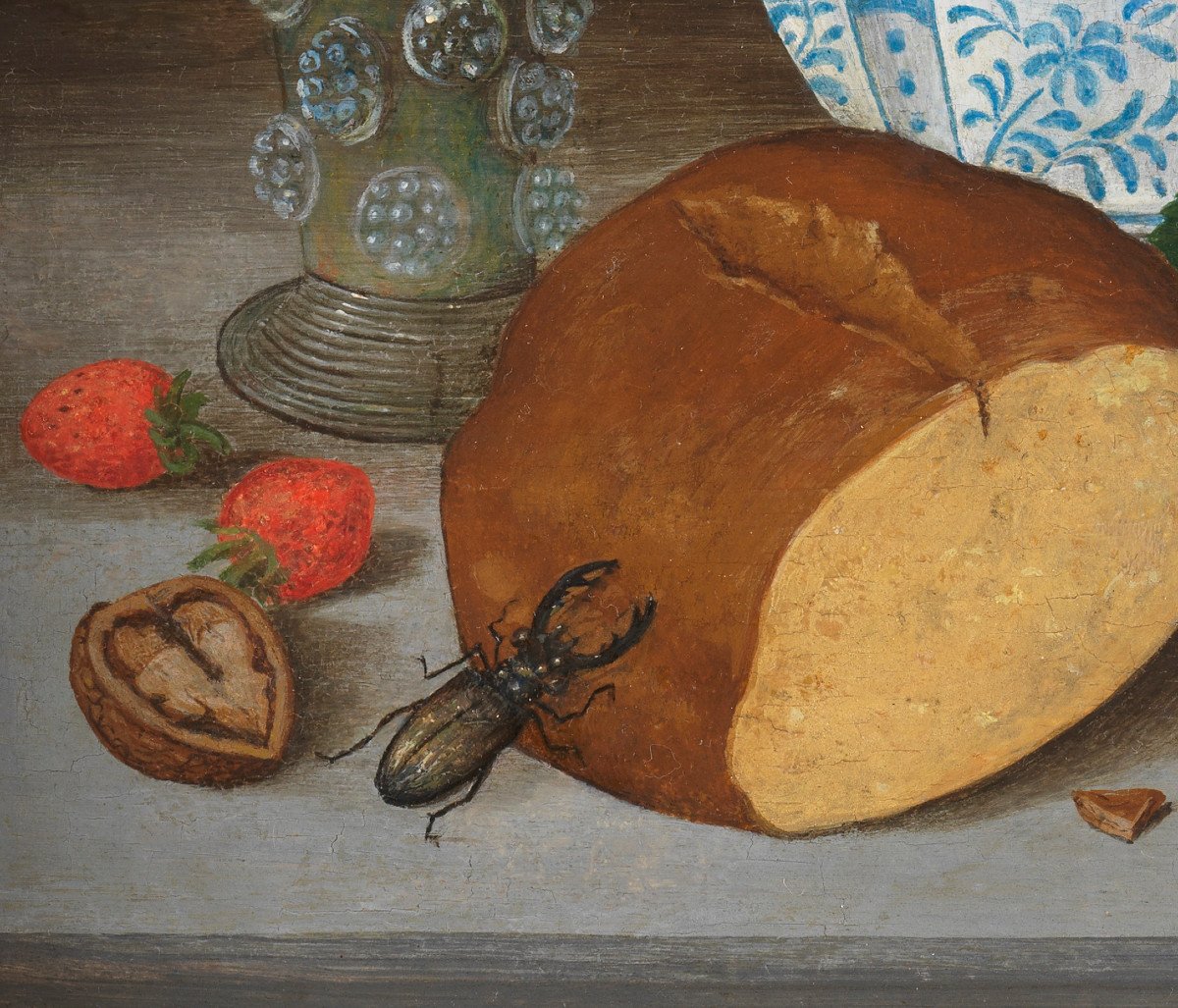 Nature morte aux escargots et au lucane – Atelier de Georg Flegel (1566 – 1638)-photo-4