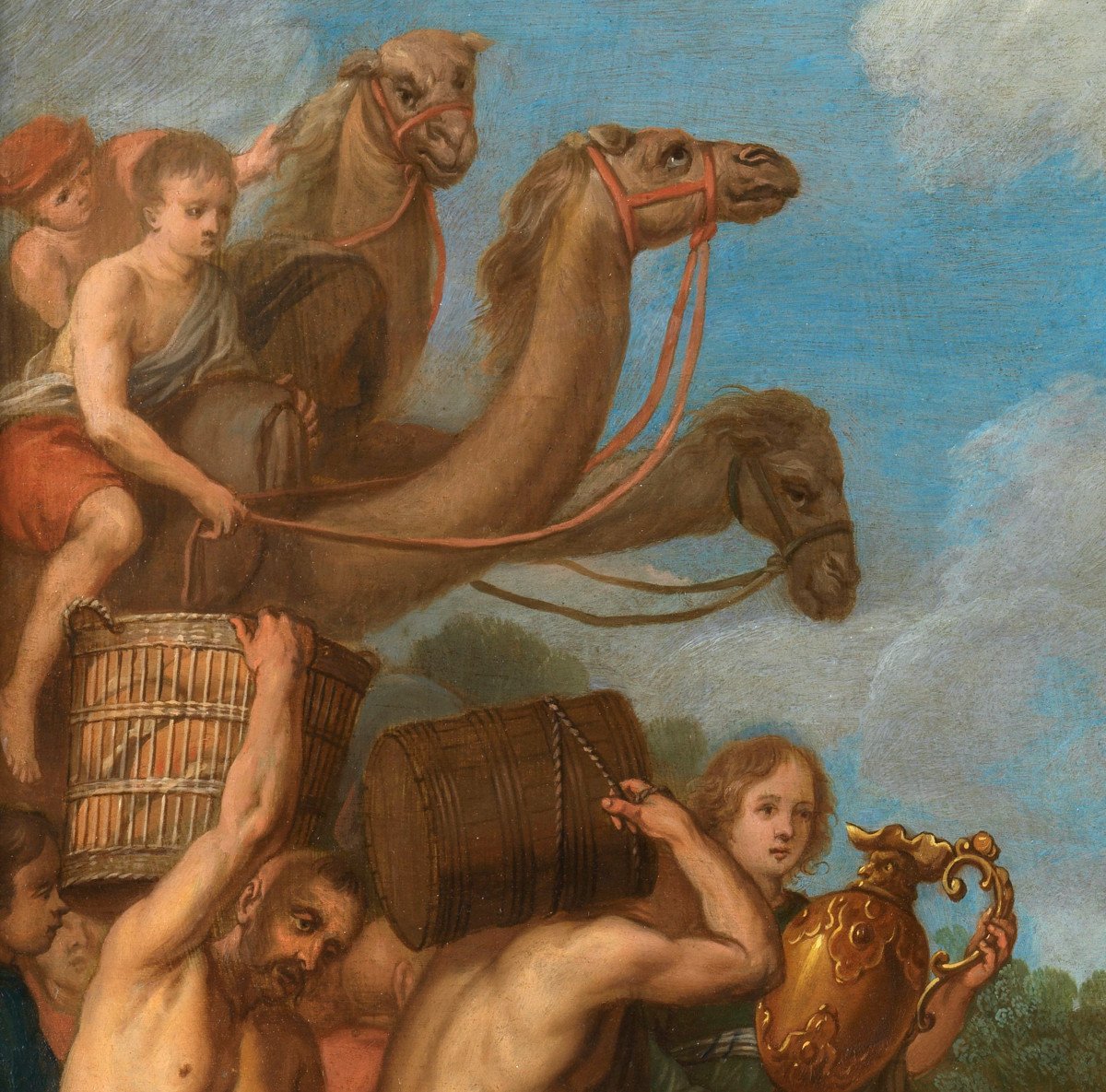 The Meeting Of David And Abigail – Attributed To Simon De Vos (1603 – 1676)-photo-1