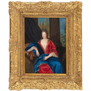 Portrait Of An Elegant Woman In A Palace – Entourage Of François De Troy (1645 – 1730)