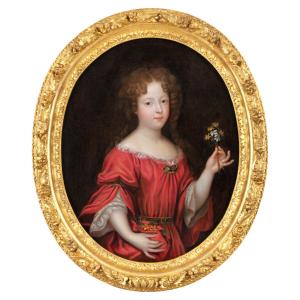 Jeune princesse aux fleurs – Entourage de Pierre Mignard