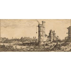 View Of The Pont Neuf And The Tour De Nesle, Jacques Callot (nancy, 1592 – 1635)