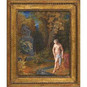 Goddess In The Bath - Jacques Sébastien Leclerc (1734 - 1785)