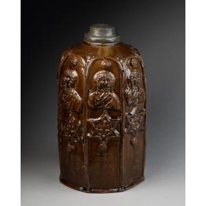 Grande bouteille en grès – Allemagne, Creussen, XVIIe siècle