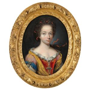 Portrait de jeune princesse, entourage de Pierre Mignard (1612 - 1695)