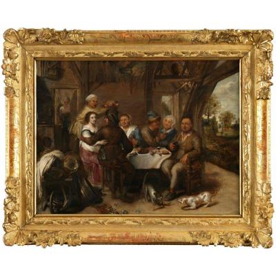 Peasant Meal In A Tavern - Entourage Of David Ryckaert III (1612 - 1661)