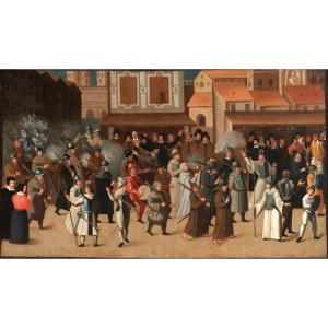 Procession de la Ligue – Ecole française de la fin du XVIe siècle
