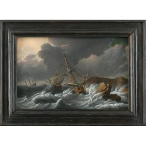 Ships In The Storm – Jan Theunisz Blanckerhoff (1628 – 1669)