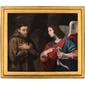 Saint Francis And The Angel – Lorenzo Lippi (1606 – 1665)
