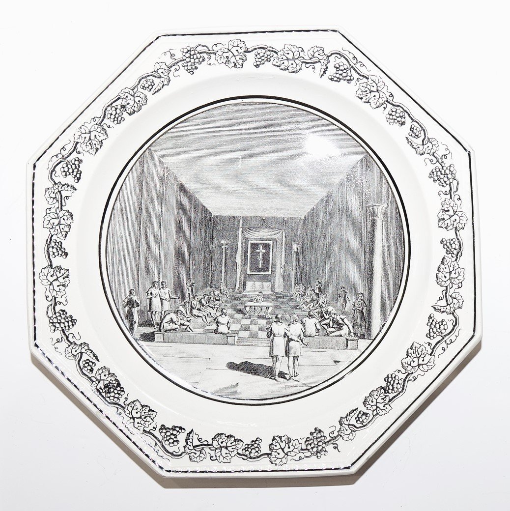 Freemasonry, Eleven Plates Creil 1810-1820-photo-3
