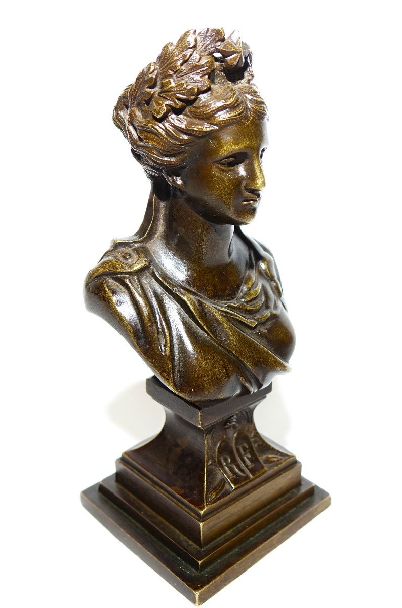 Bust Of Marianne In Bronze 19th