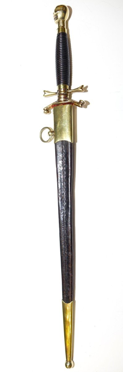 Freemasonry Dagger Of Freemason Circa 1850-photo-2