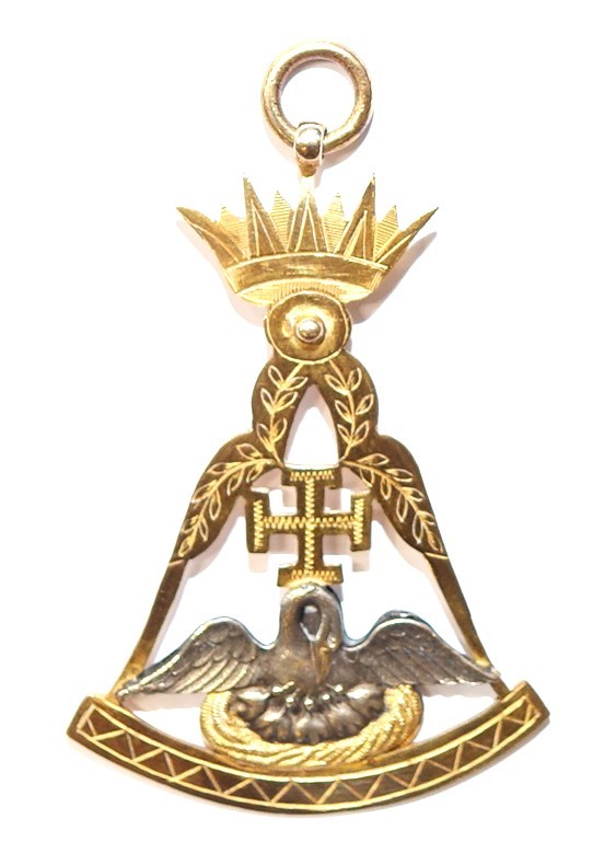 Franc Maçonnerie Bijou de Chevalier Rose-croix