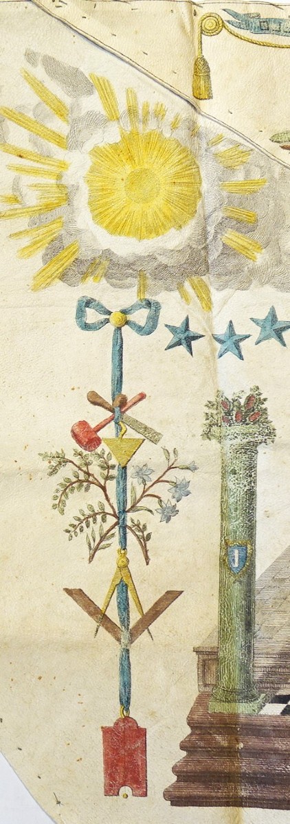 Franc Maçonnerie Tablier fin XVIIIè-photo-4