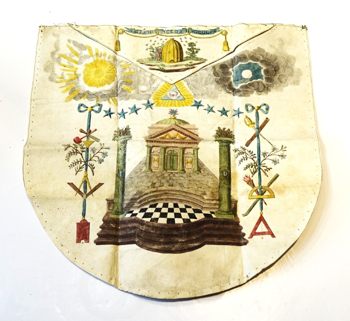 Franc Maçonnerie Tablier fin XVIIIè