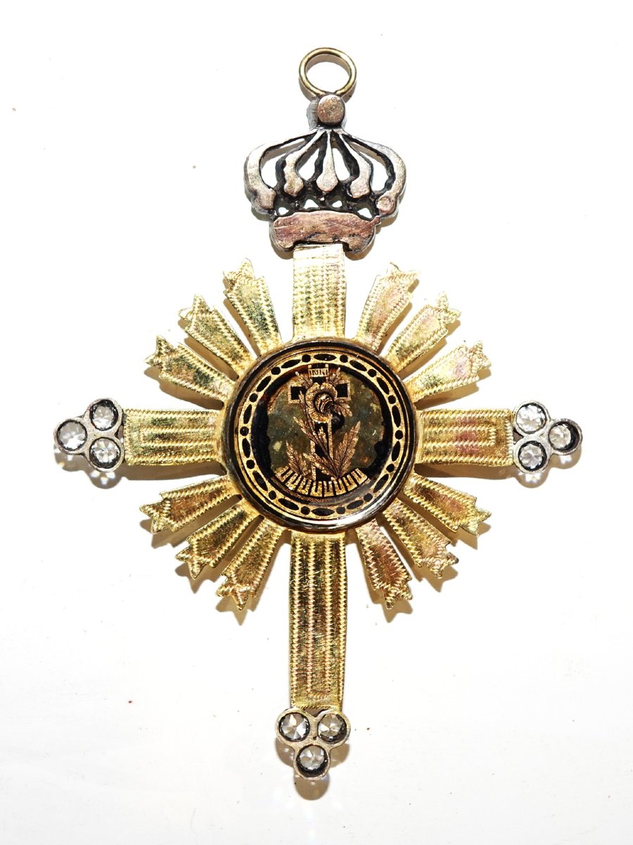 Franc Maçonnerie Bijou Rose-Croix vers 1800-photo-2