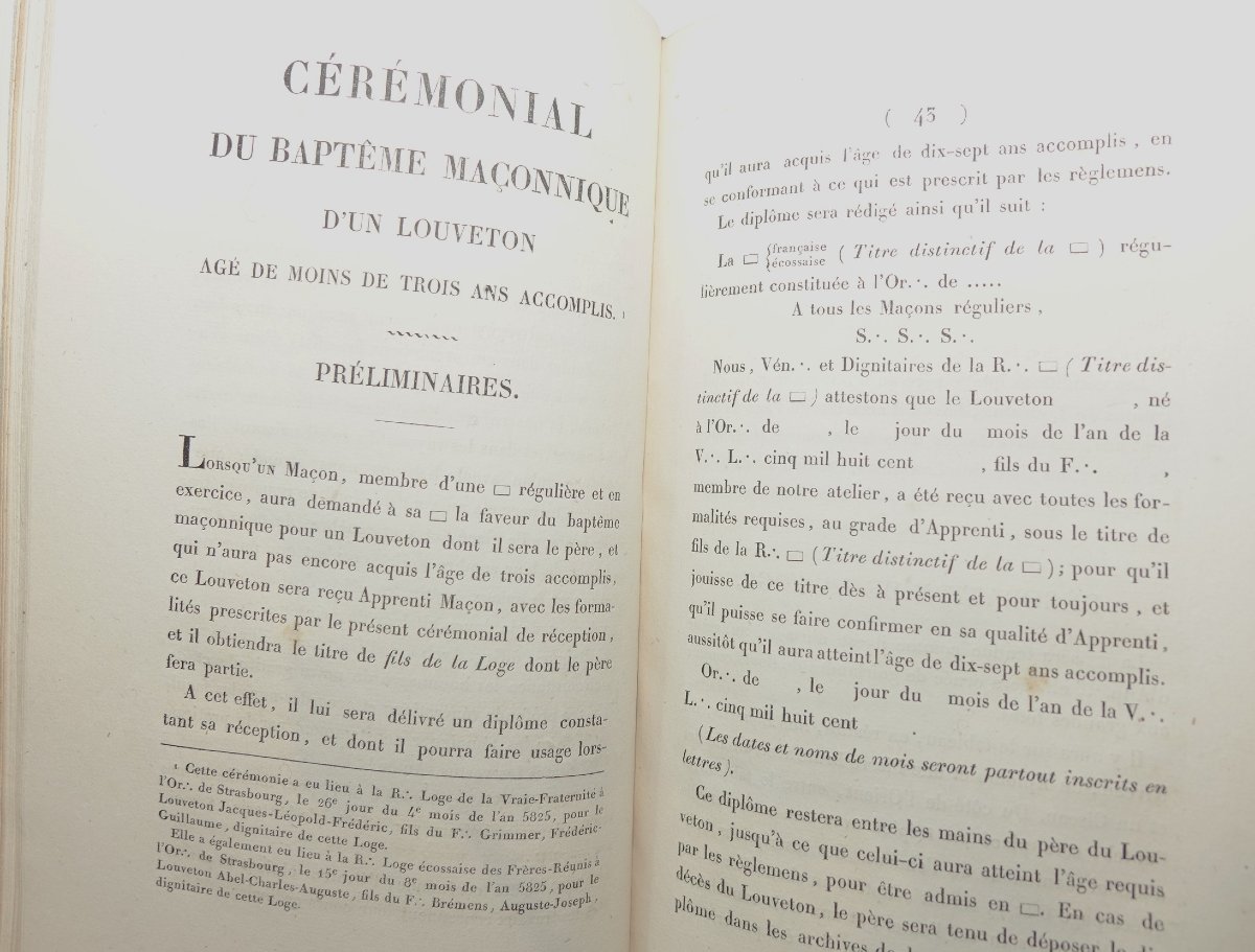 Franc maçonnerie Rituel pour tous les grades 1826-photo-1