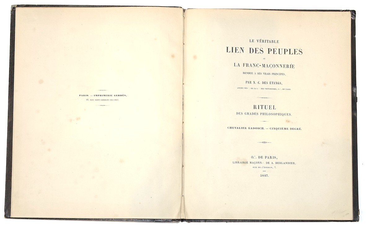 Franc Maçonnerie Rituel Grades Philosophiques 5847-photo-1