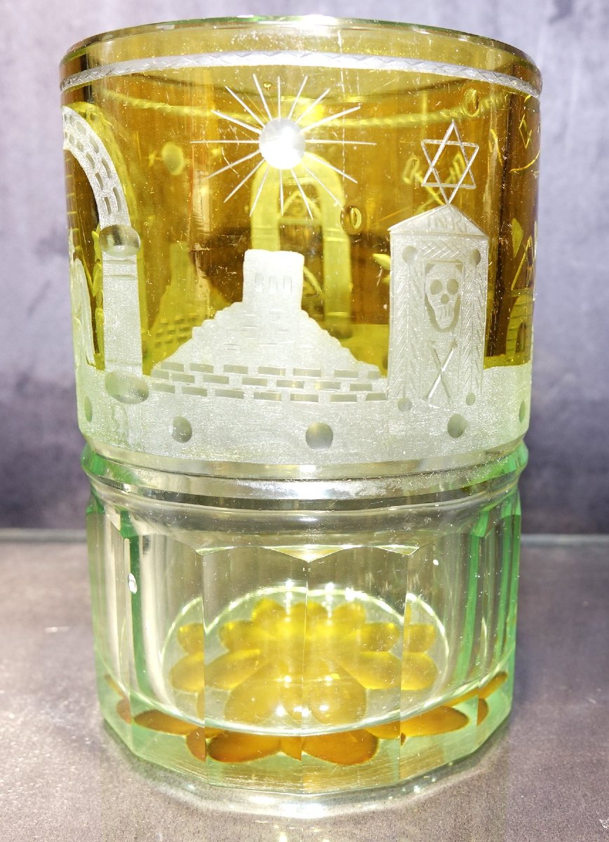 Franc Maçonnerie Important Verre-photo-2