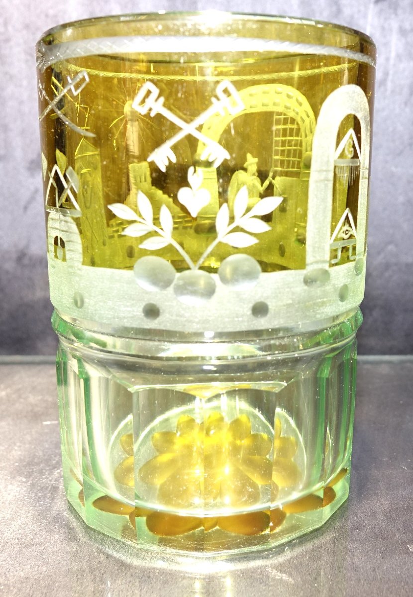 Franc Maçonnerie Important Verre-photo-4