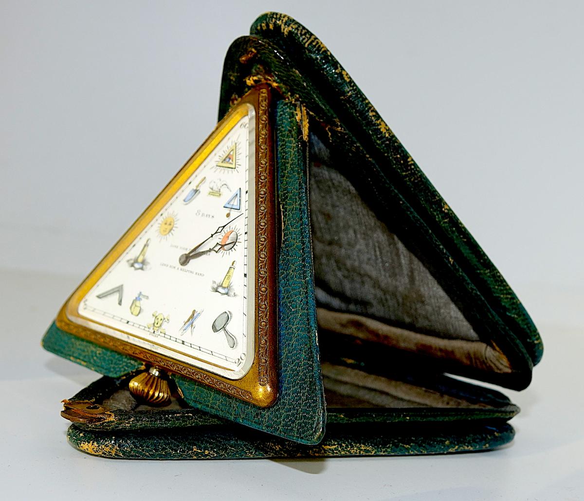 Travel Clock 1900, Freemasonry-photo-3