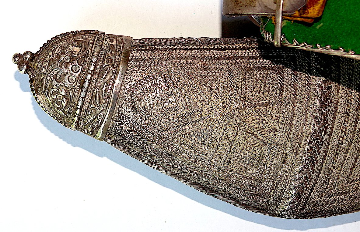 Sultanate Of Oman, Dagger, Kandjar In Silver, 20th-photo-4