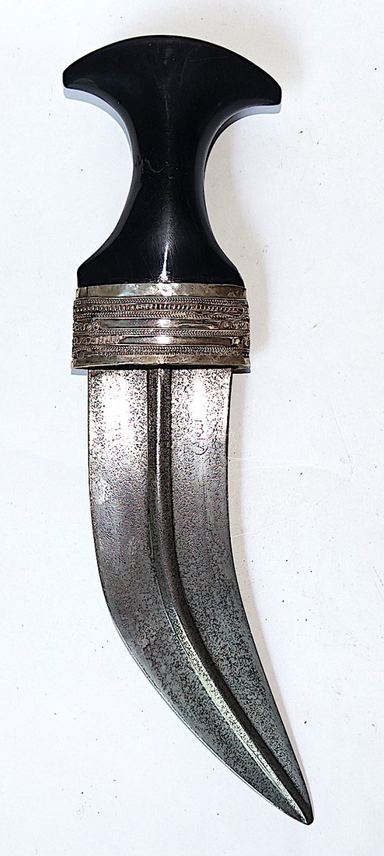 Sultanate Of Oman, Dagger, Kandjar In Silver, 20th-photo-3