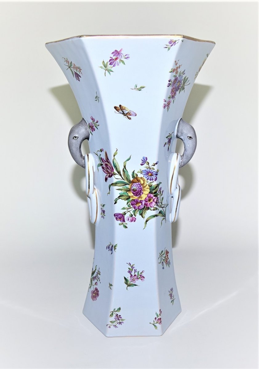 Emile Galle Vase With Elephants