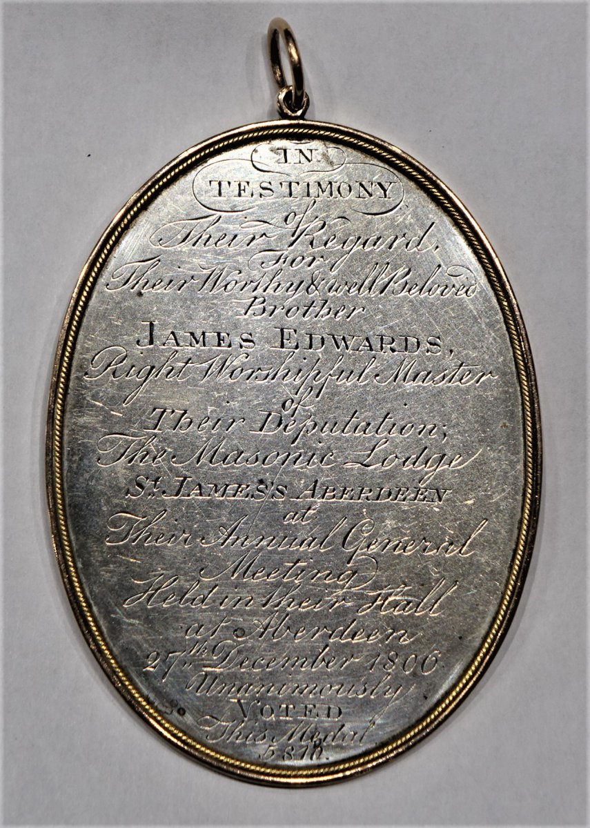 FRANC MACONNERIE, Grande Plaque de récompense 1810-photo-2