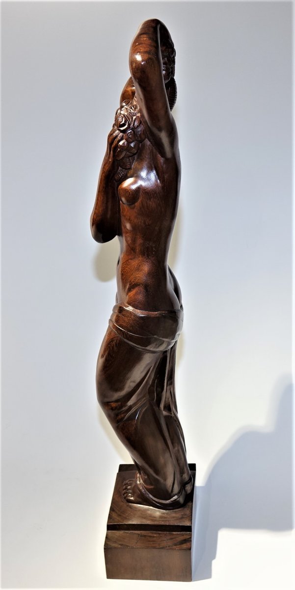 GILBERT PRIVAT SCULPTURE BOIS  "ROSES" 1929-photo-3