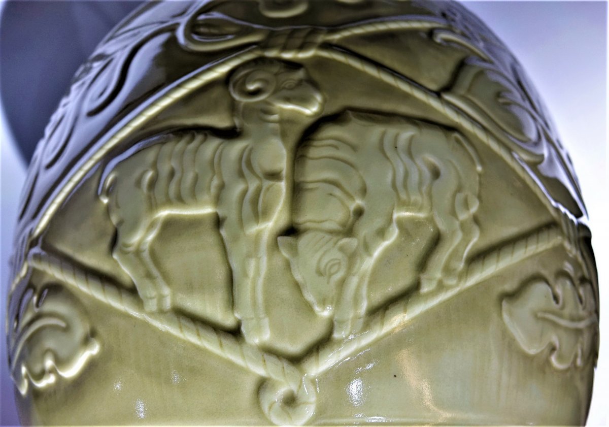 MANUFACTURE de SEVRES IMPOSANT VASE RAPIN 1939-photo-7