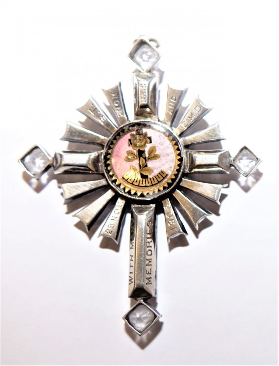 Freemasonry,  Rose Croix  Jewel Early 19th-photo-2