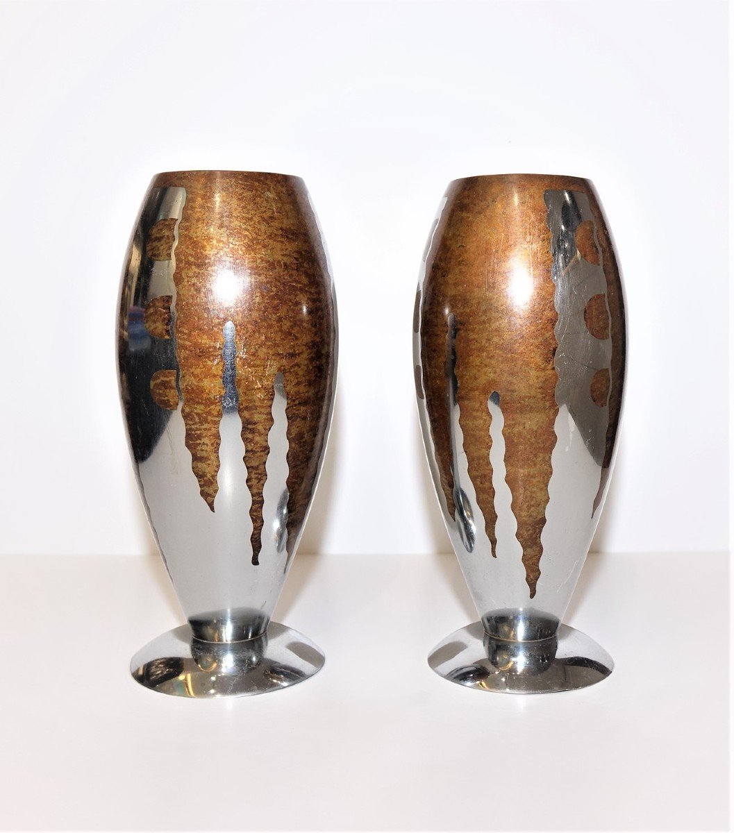 Pair Of Artdeco Vases Circa 1940