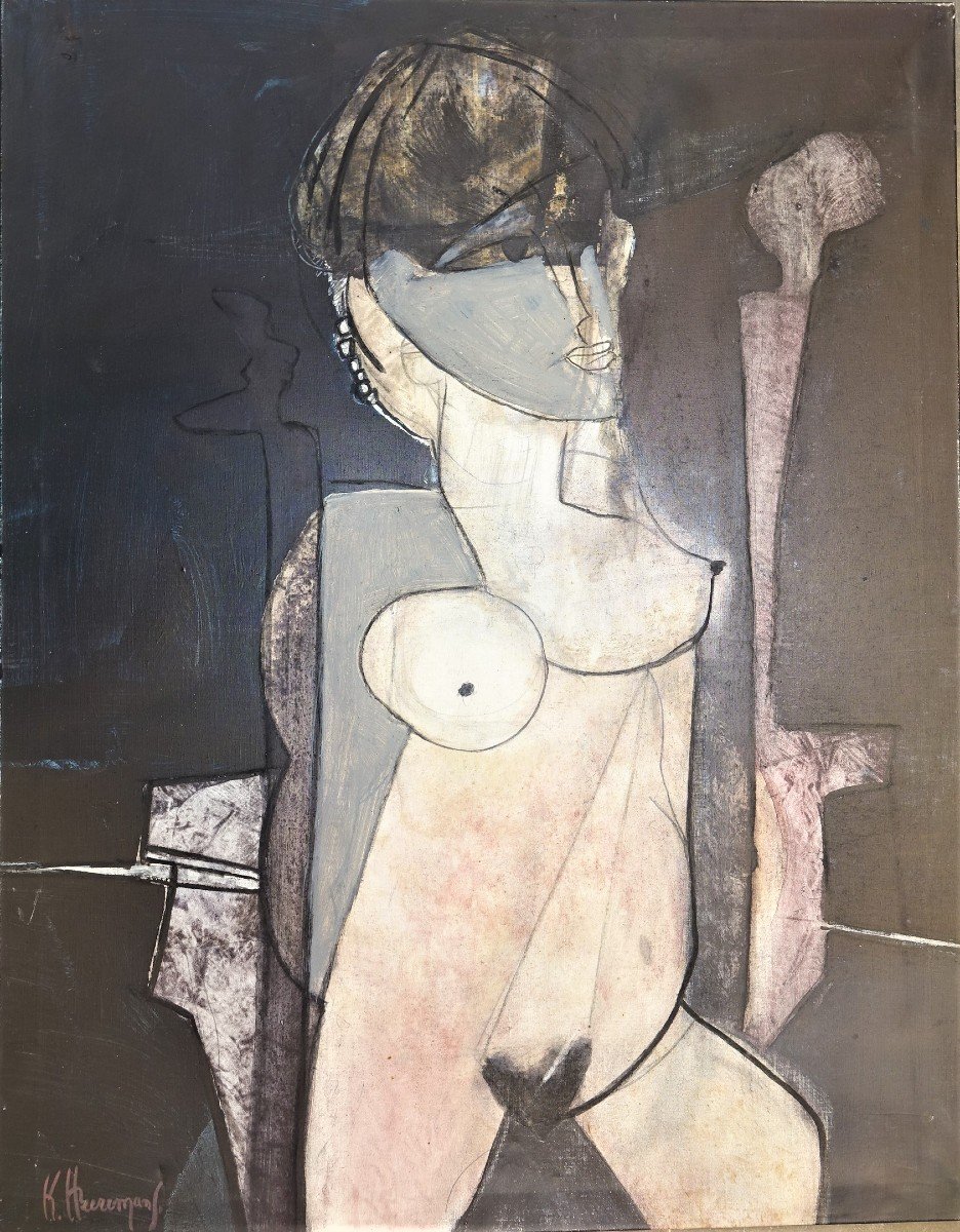 Painting "nude" By Karl Heerrmans 1979