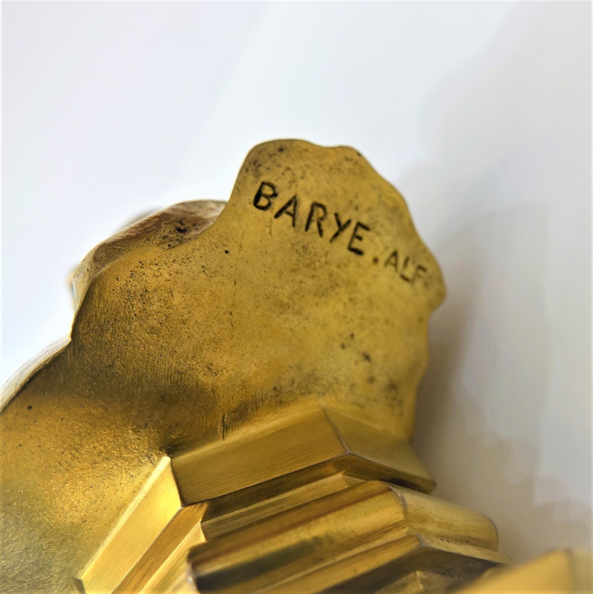 BARYE ALFRED  BRONZE DORE 19 ème-photo-2